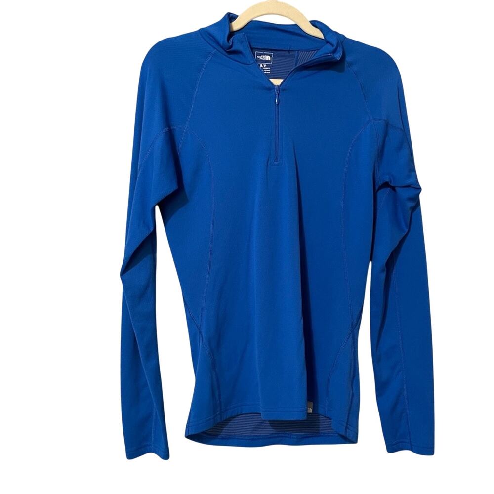 The North Face Blue Mens Quarter Zip Pullover Sweater S Long Sleeve Base Layer
